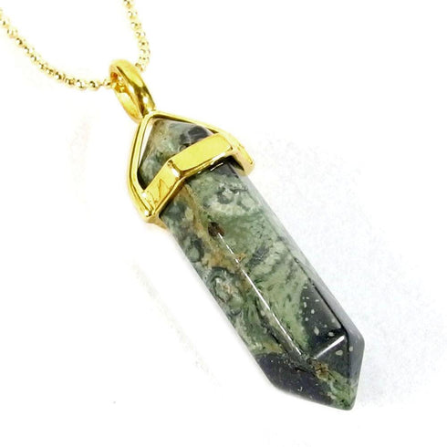 Kambaba Jasper Gemstone Pendant Necklace